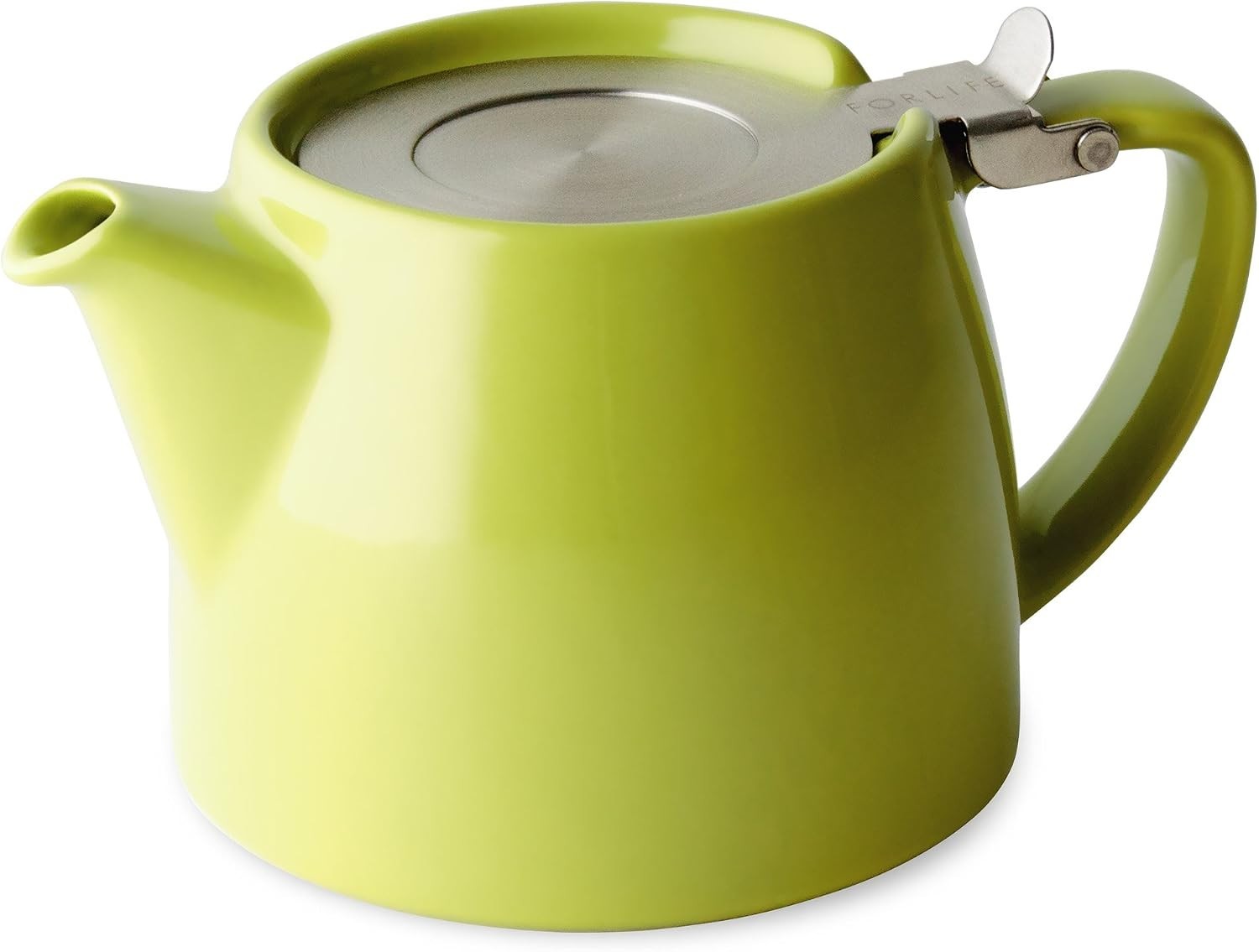 18oz Lime Teapot – Stackable Design, Stainless Steel Infuser