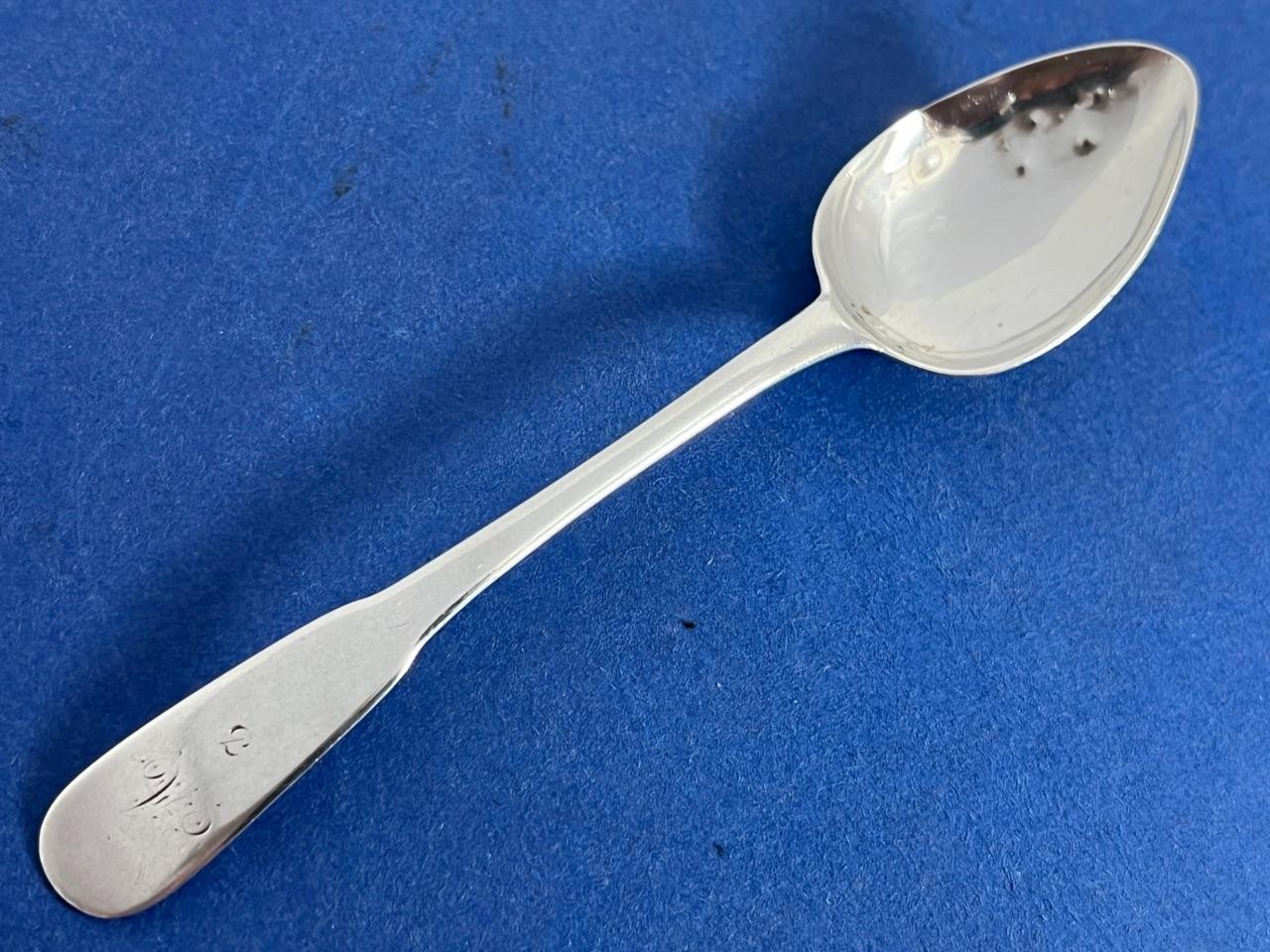 ANTIQUE 19TH C. SCOTTISH PROVINCIAL SOLID SILVER DUNDEE SPOON