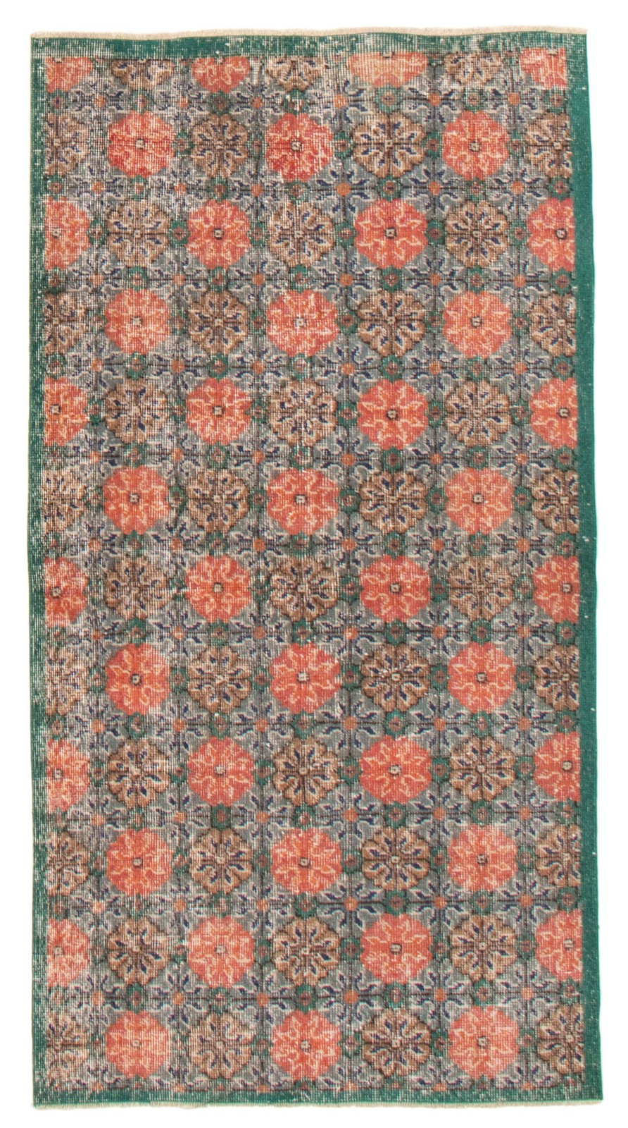 Vintage Hand-Knotted Area Rug 3’5″ x 6’7″ Traditional Oriental Wool Carpet