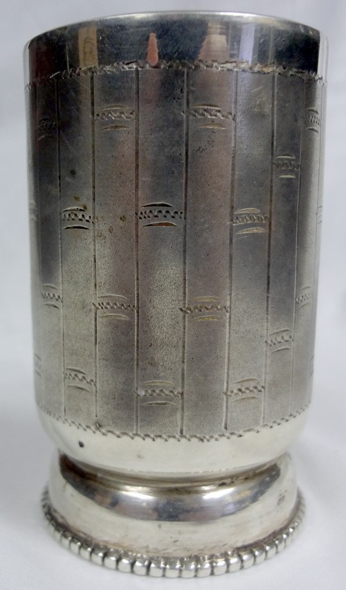 Vintage Antique Unbranded Pure Silver Wine Cup Beaker United Kingdom 73.4 Grams!