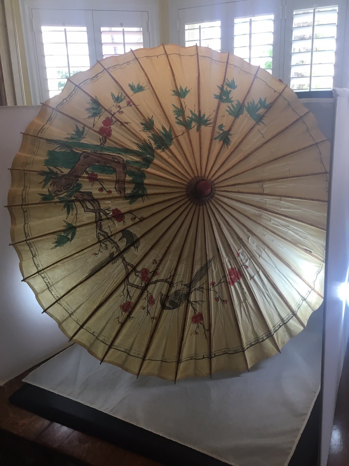 Antique Handmade Japanese Umbrella 31 1/2” Diameter