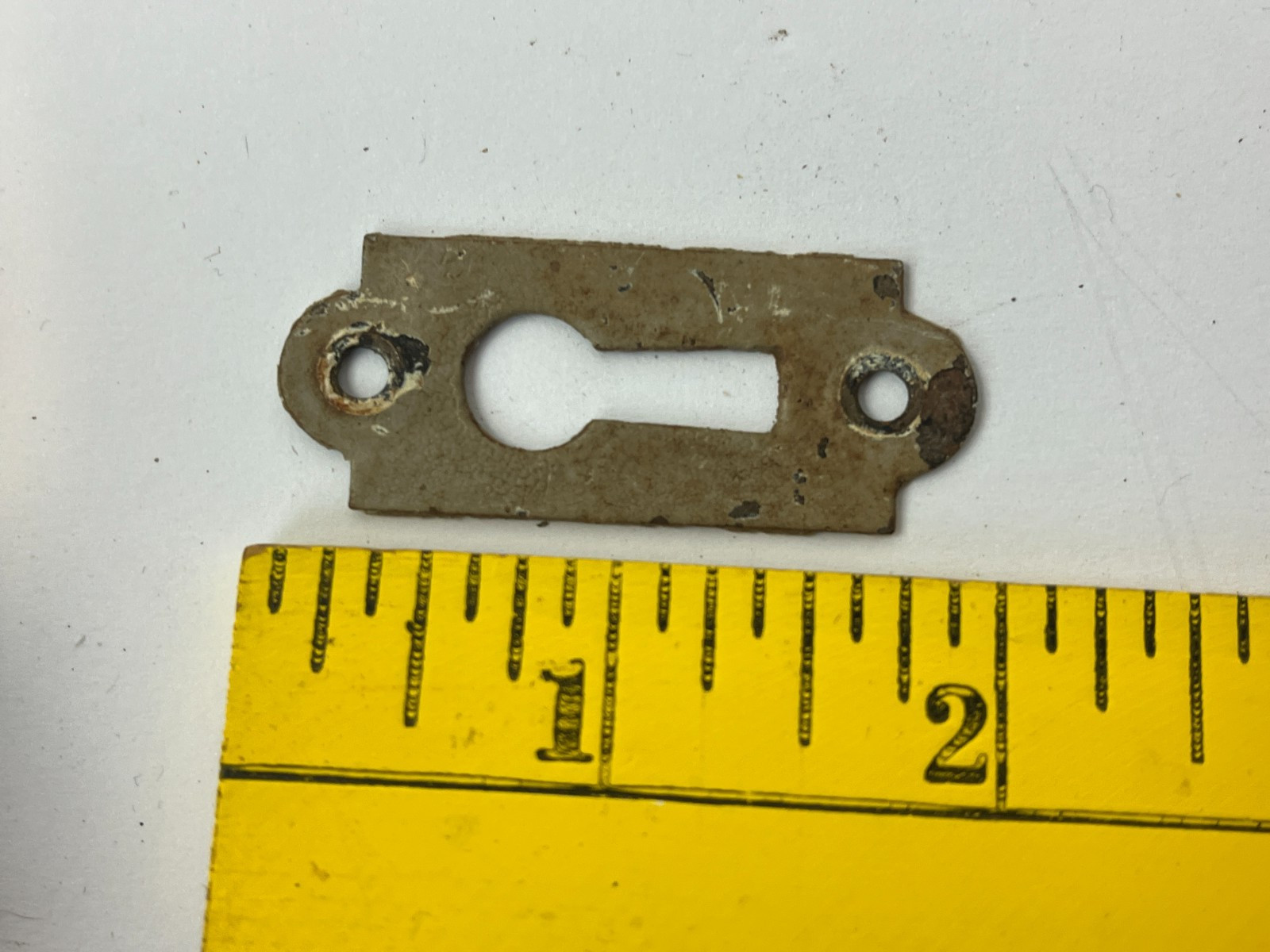 Antique Brass Skeleton Key Hole Covers Escutcheon Door Hardware 2″ x 3/4″