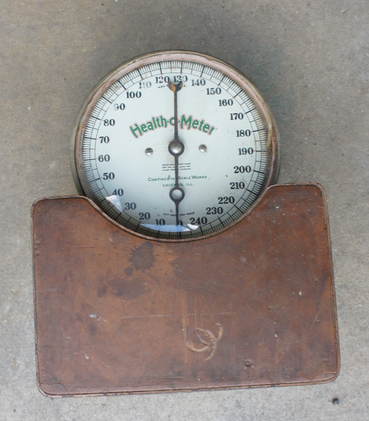 Vintage 1931 CAST IRON HEALTH-O-METER PLATFORM Continental Scale Pat Pending