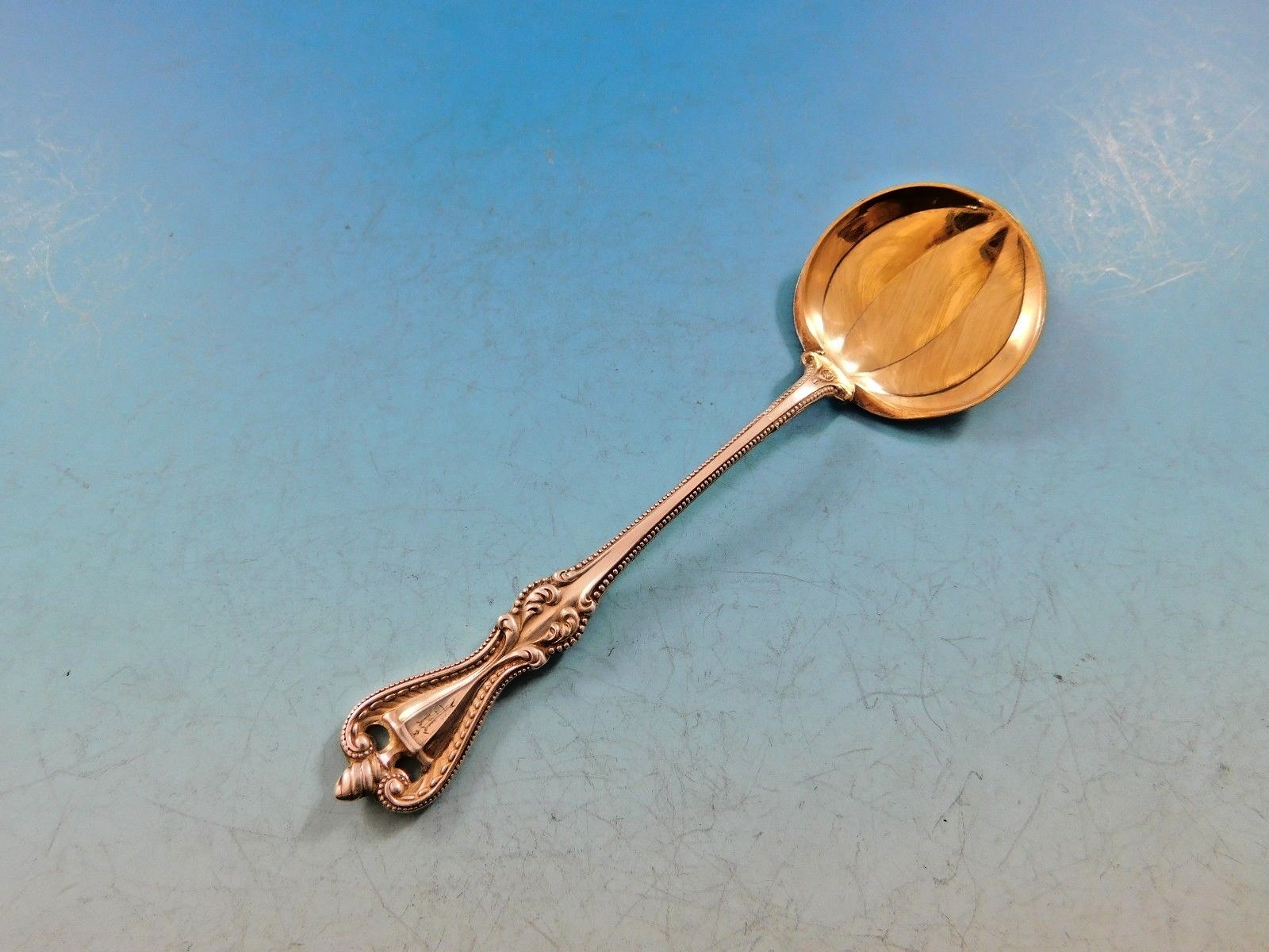 Old Colonial by Towle Sterling Silver Chocolate Spoon Gold-Washed 4 1/4″
