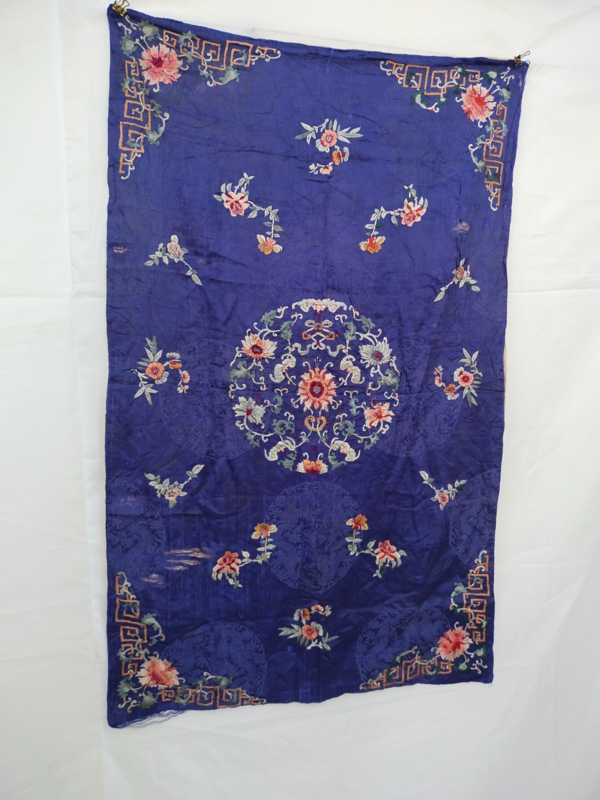Vintage Chinese Silk Embroidery Textile Panel needlework Hand-Embroidered A138