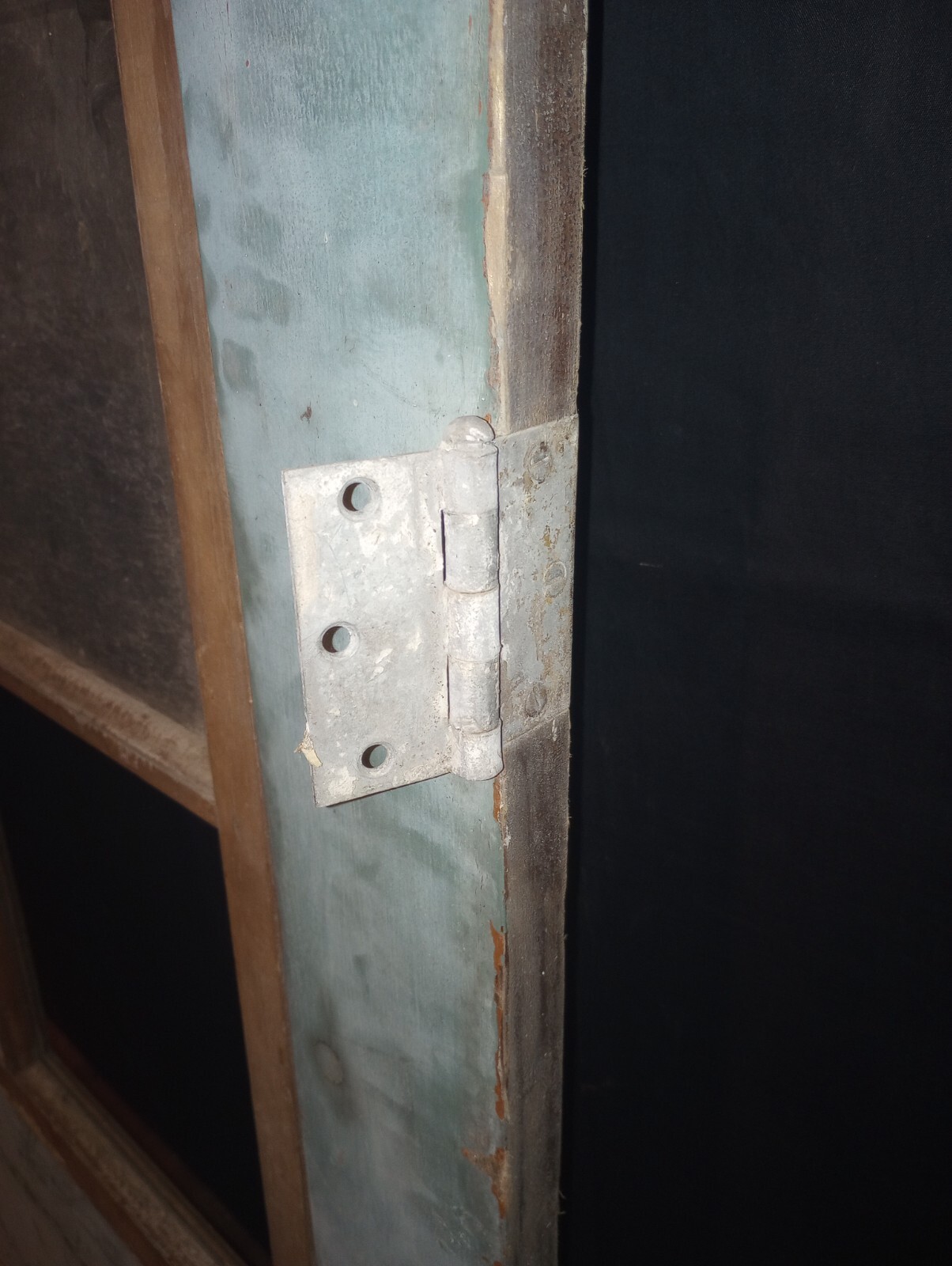 3/4 Glass 8 Pane Peek-a-boo Interior Door & Original Hardware 35 3/4″ x 84 1/2″