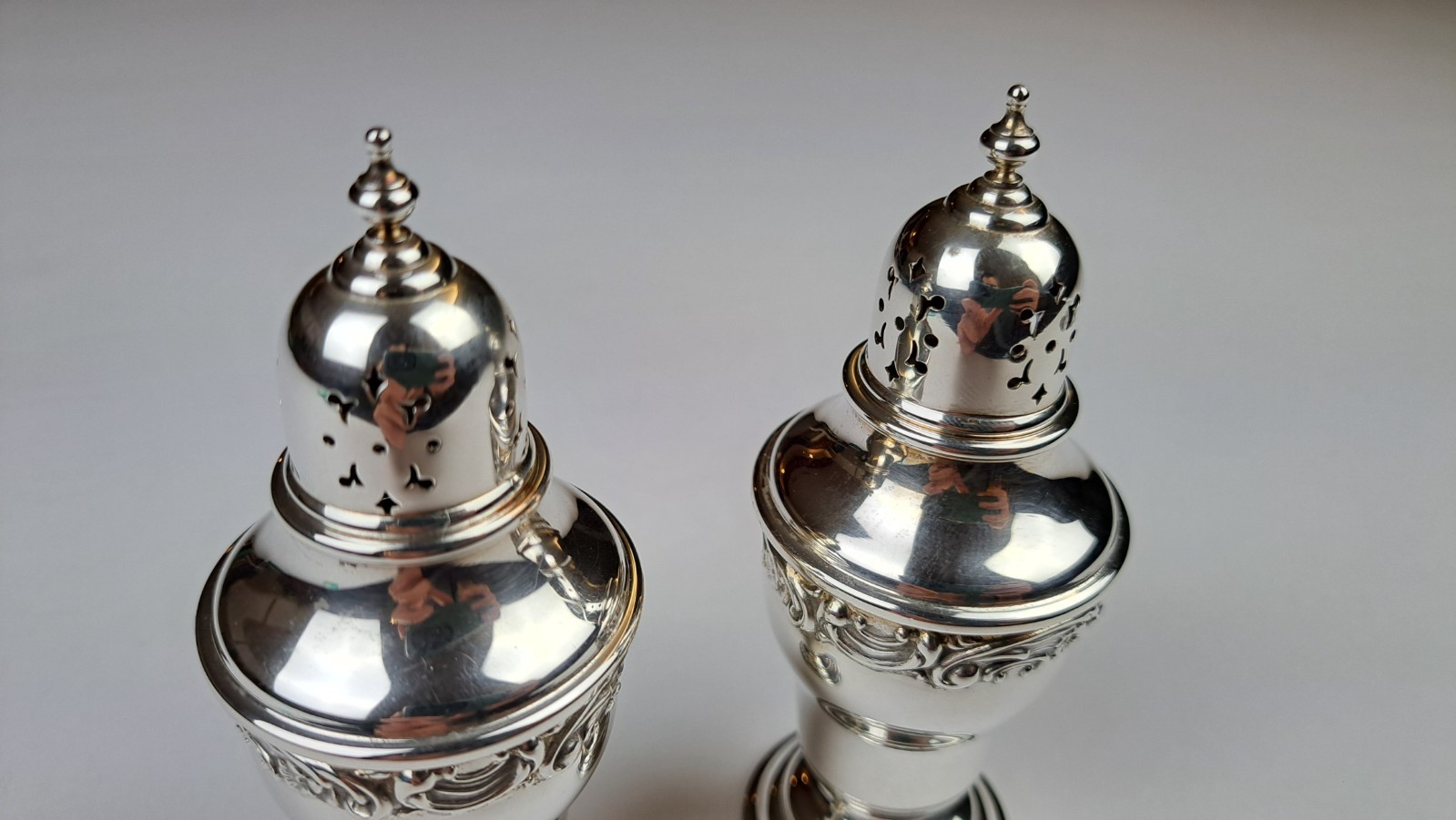 Gorham Sterling Silver Salt & Pepper Shakers Set No.1238 Vintage Pair
