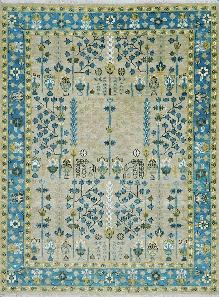 Muted Green Oriental Turkish Oushak Rug 8×11 9×12 10×14 12×15 Handmade Area Rugs