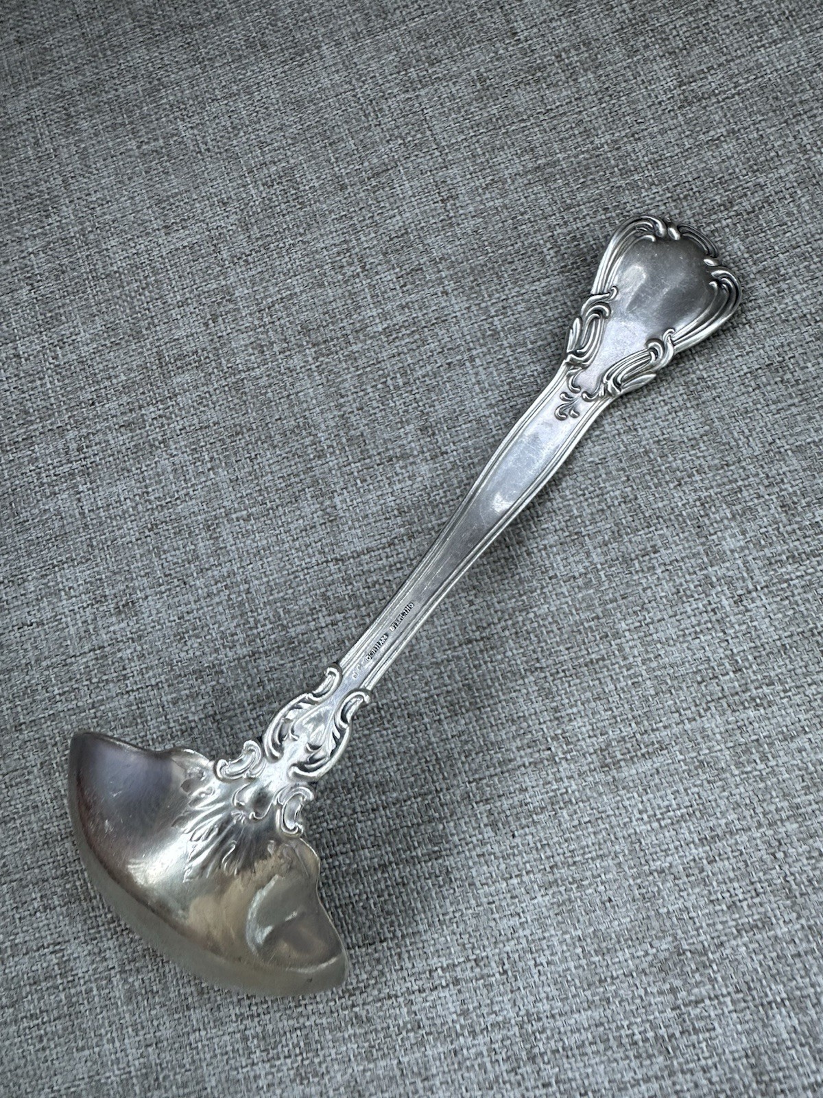 Chantilly by Gorham Sterling Silver Oyster Ladle with Scalloped Bowl, 6.5 In