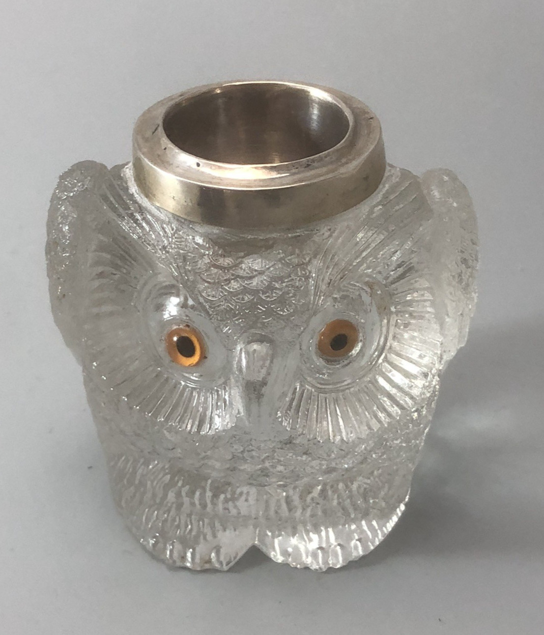 Victorian Silver Owl Match Striker George Hawkins BIrmingham 1901 AALZX