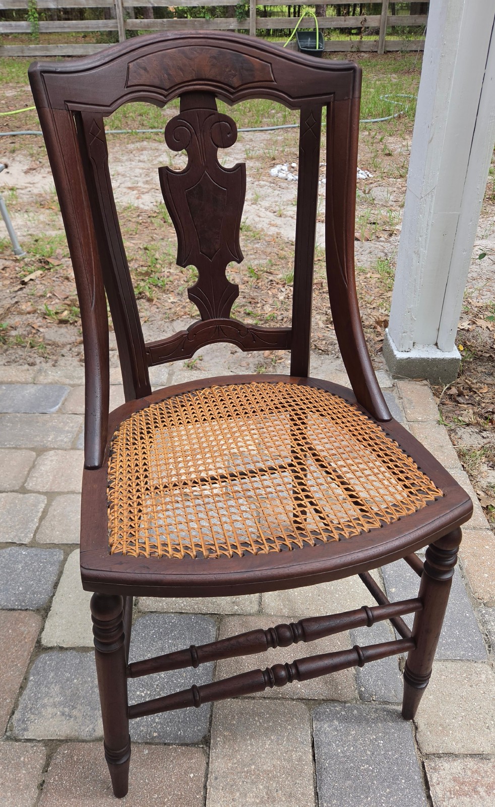 19th Century Antique Victorian Mahogany Cane Seat Chair– Circa 1900–1915