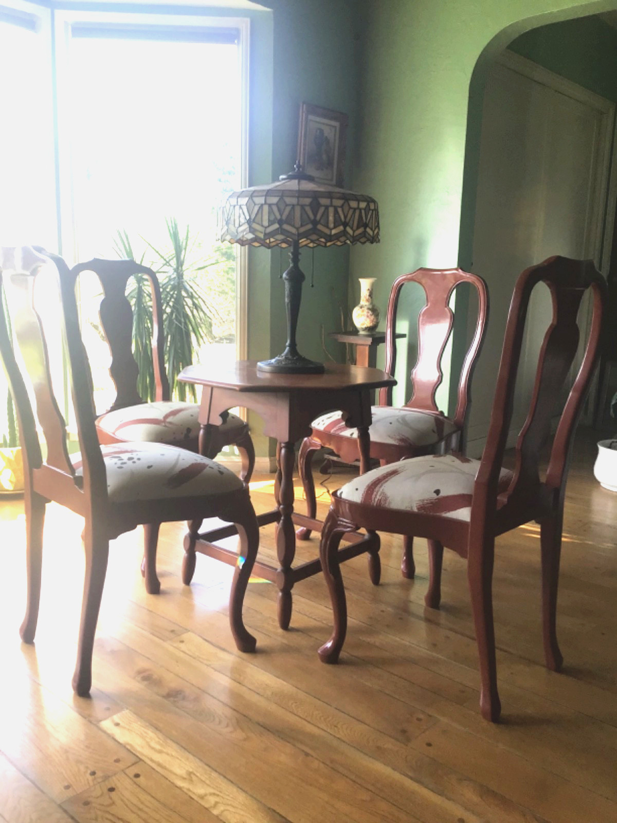 🇮🇹 4 Dining Chairs, “Florentia” QUEEN ANNE STYLE, VTG, Made in Italy 🇮🇹