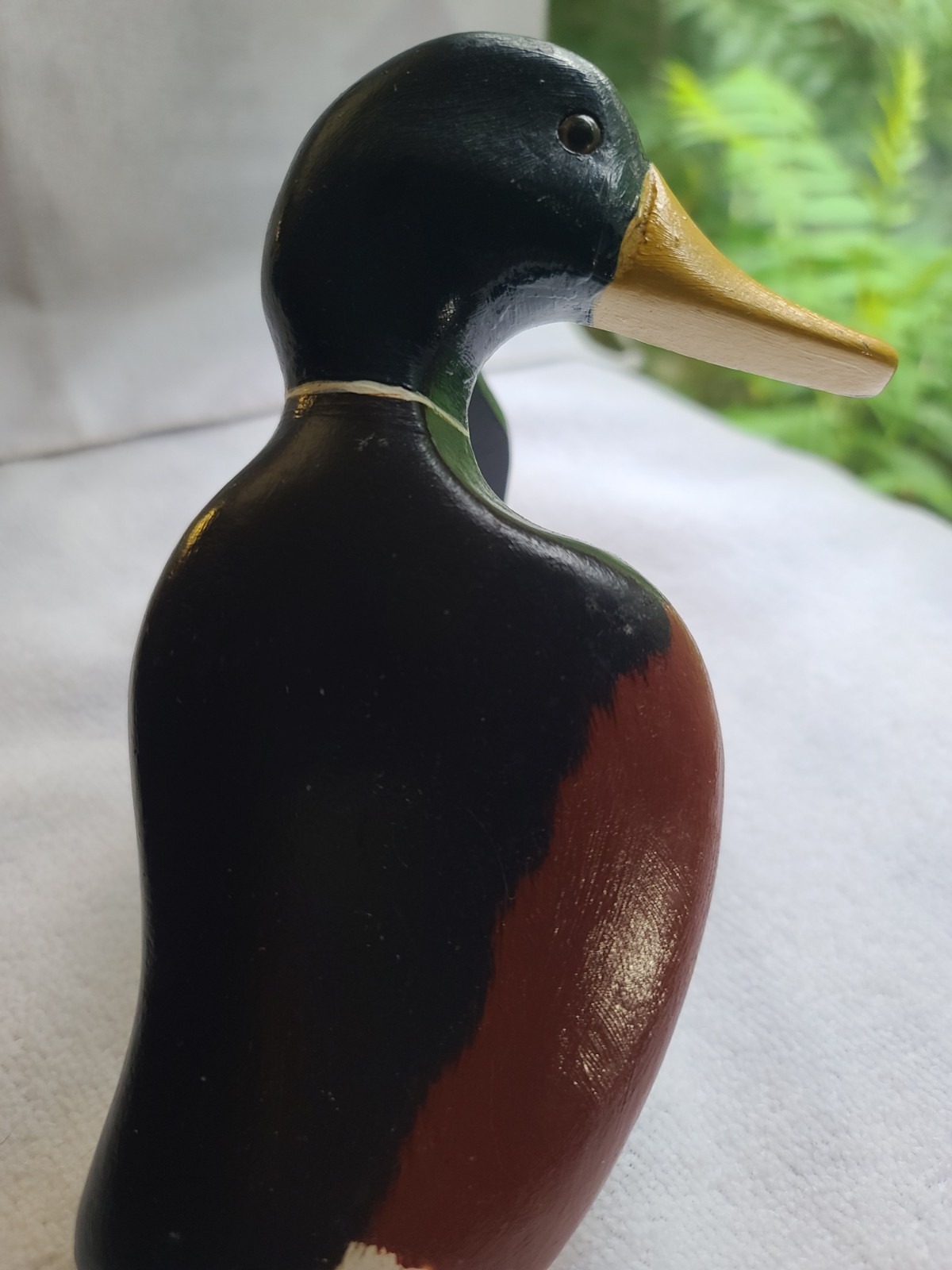 7″ Wrought Iron Doorknocker,Handpainted And Signed Mallard Duck