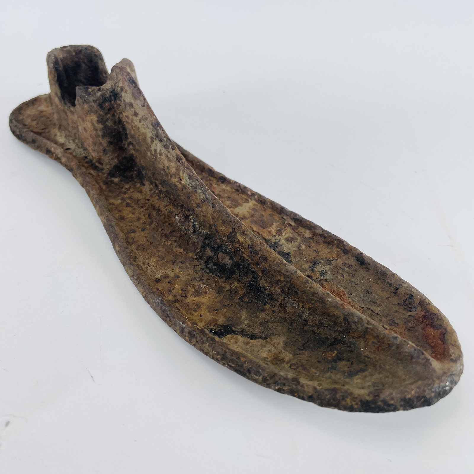 Antique Industrial Cast Iron Shoe Sole Mold Cobbler Foundry Tool Vintage