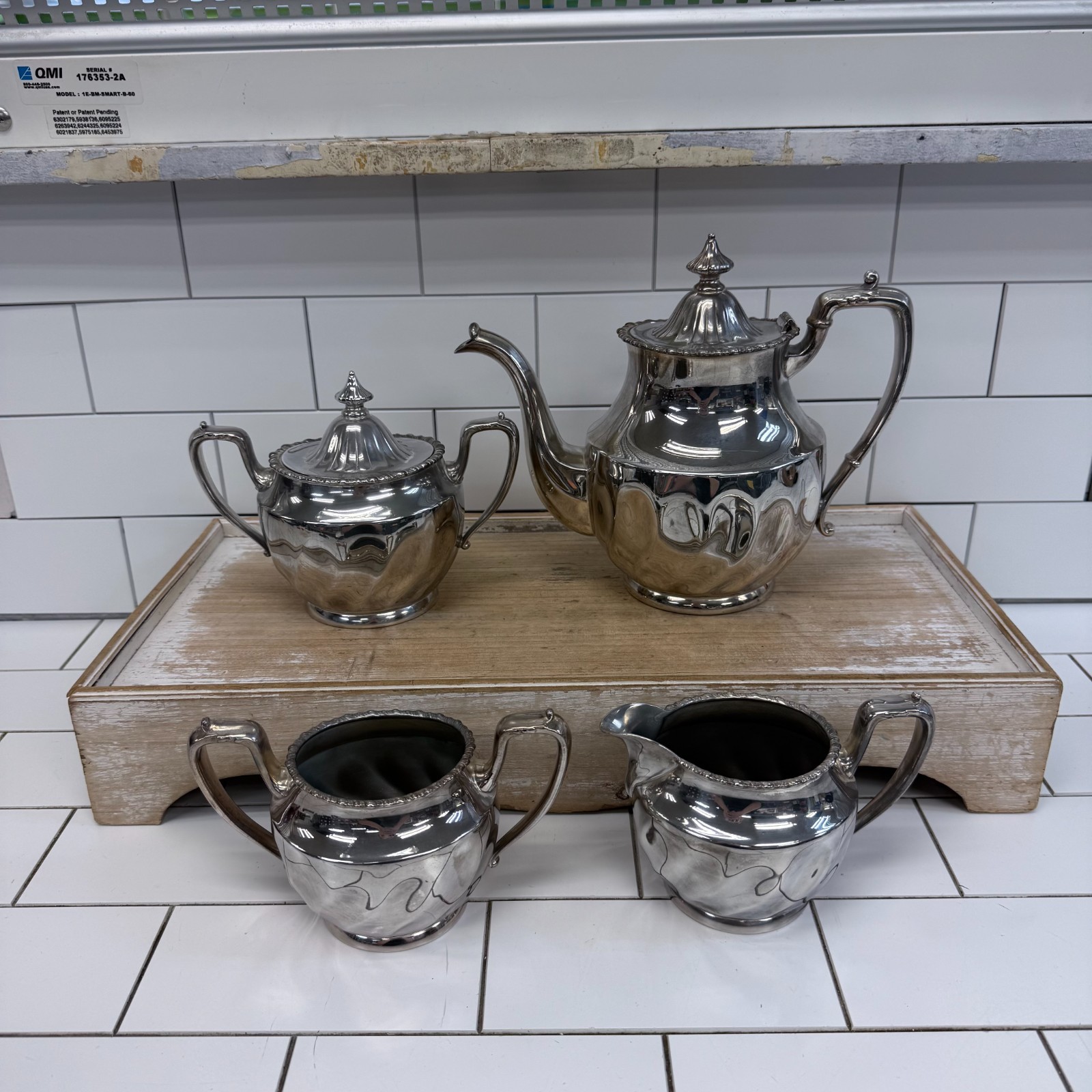 Pairpoint Quadruple Silverplate Tea Service Set #340 Circa 1910