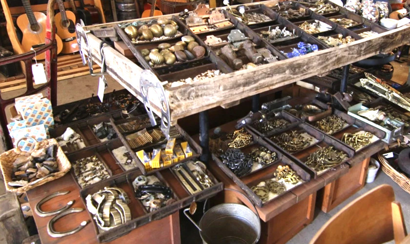 5 pounds of “Old Stuff Salvage” Trinkets, Hardware, random unique mix-#S21K3Z