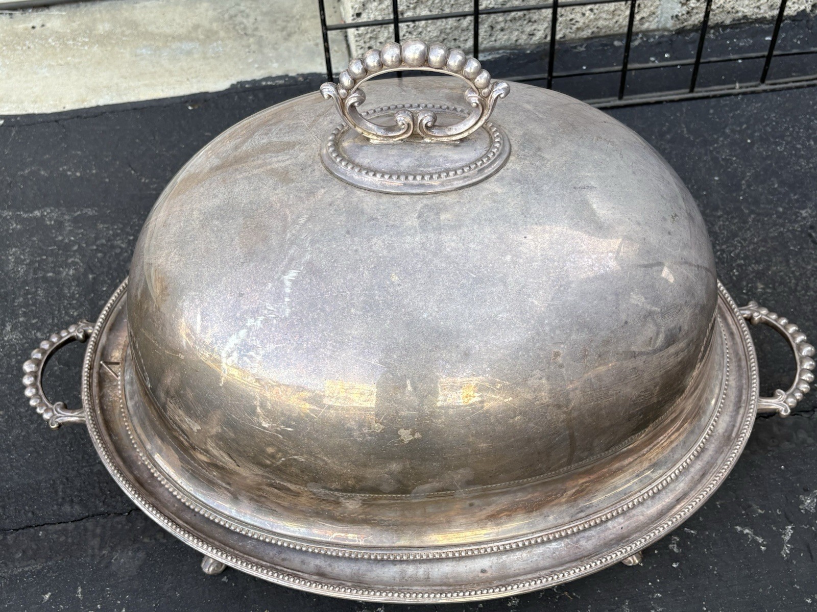 Antique Regency #982 Silver DOME Warming Dish Catering Service🍴 Food Display