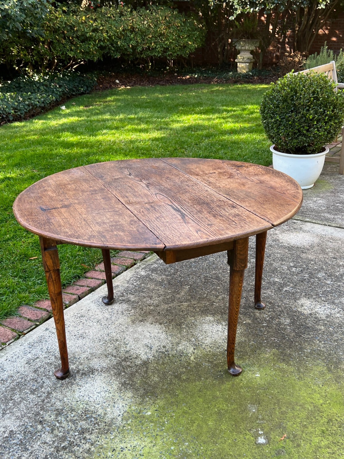 Antique English Drop Leaf Table with Gate Legs, 18th Century w/Provenance