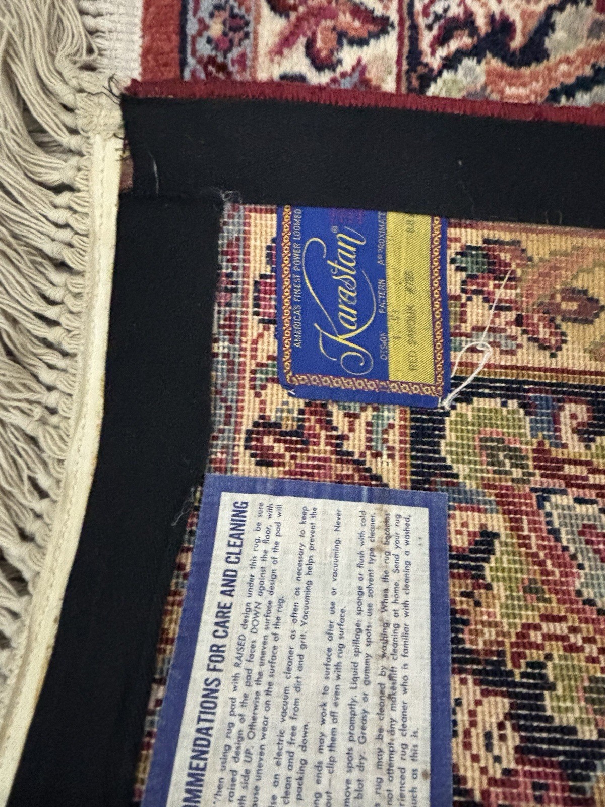 Authentic 8.8 x 10 Vintage Karastan Red Sarouk Rug #785