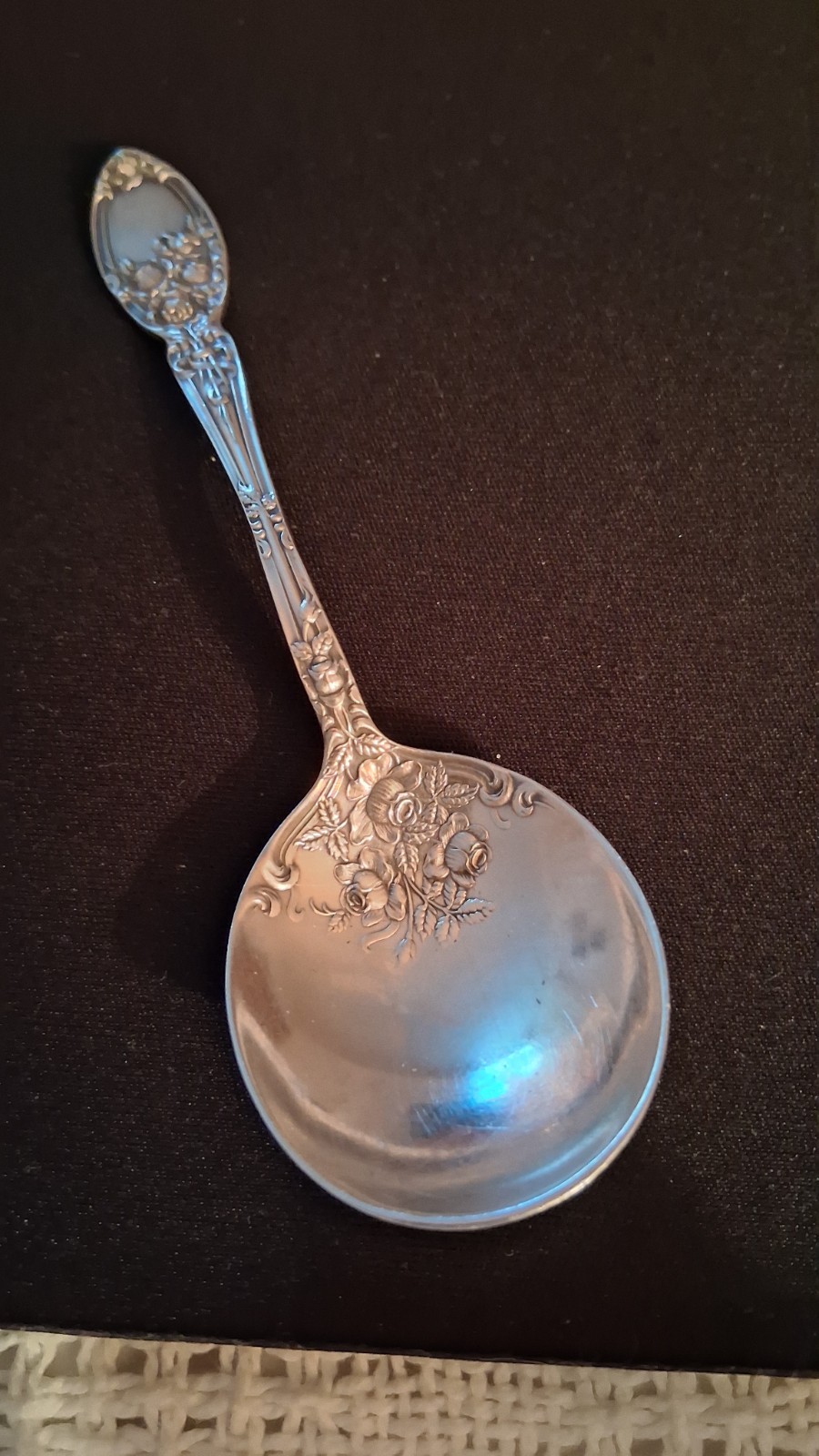 Alvin Patent Sugar/Soup Spoon Bridal Bouquet Silverplate 1908