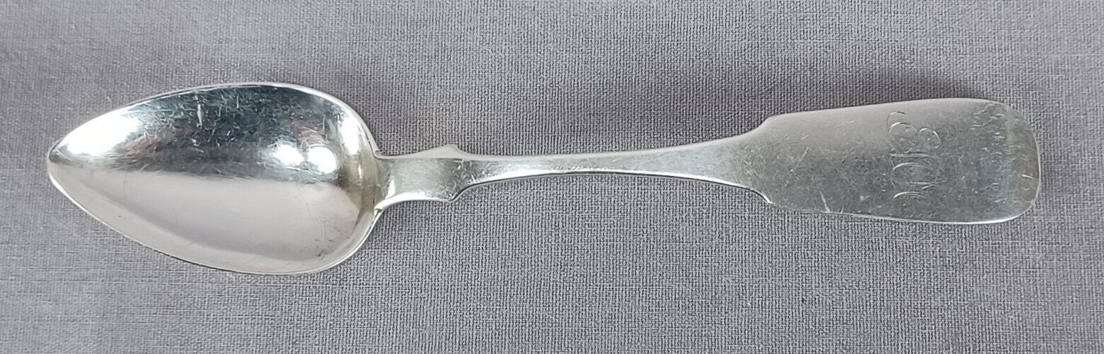 Thomas Jefferson Megear Wilmington DE & Philadelphia Coin Silver Spoon A