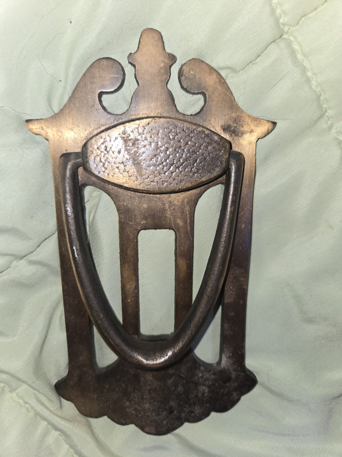 Antique Solid Brass Door Knocker Speak Easy L👀k & See