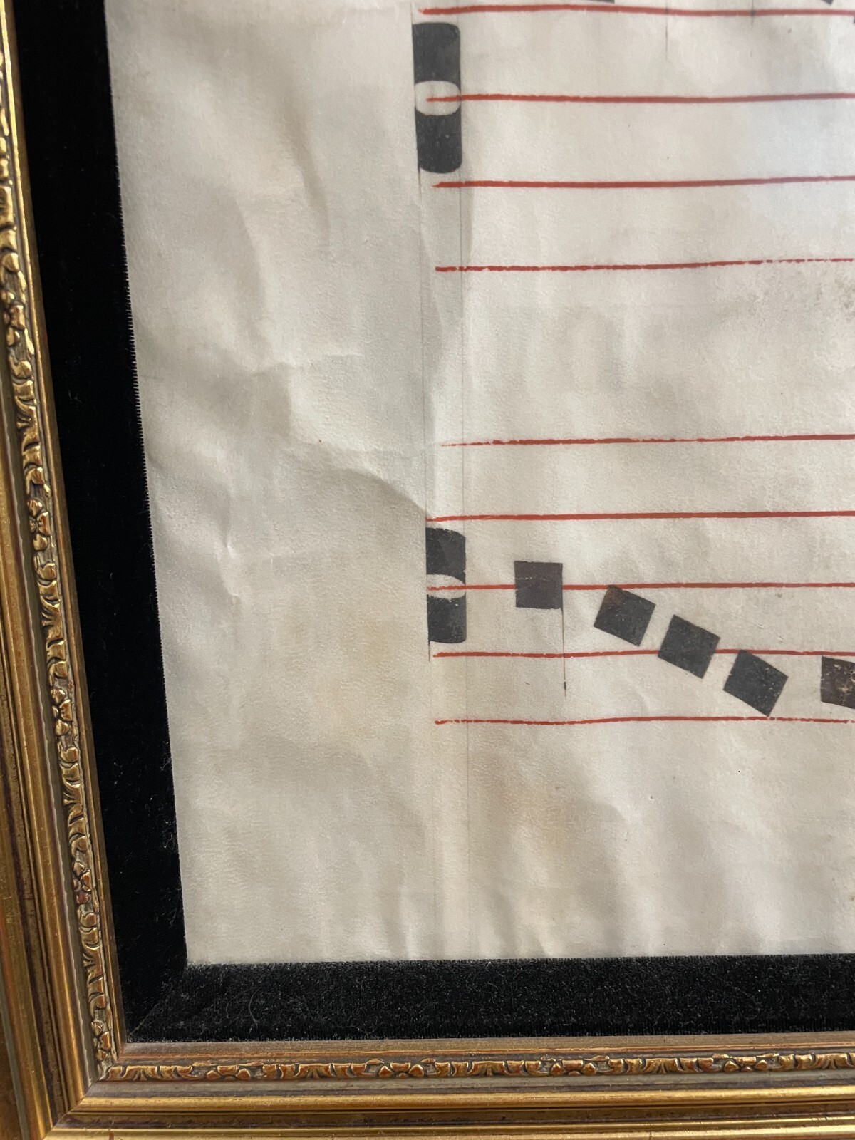 Medieval Saint George / Crusades Painted Gregorian Chant Manuscript/Page RARE