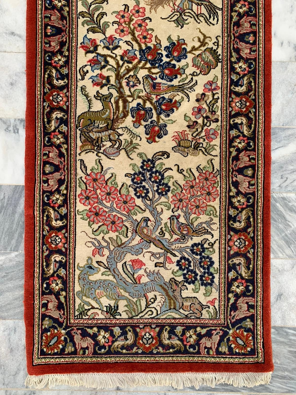 COLLECTORS’ ITEM Vintage Stunning High Quality Pictorial Ghum Shikargah Carpet