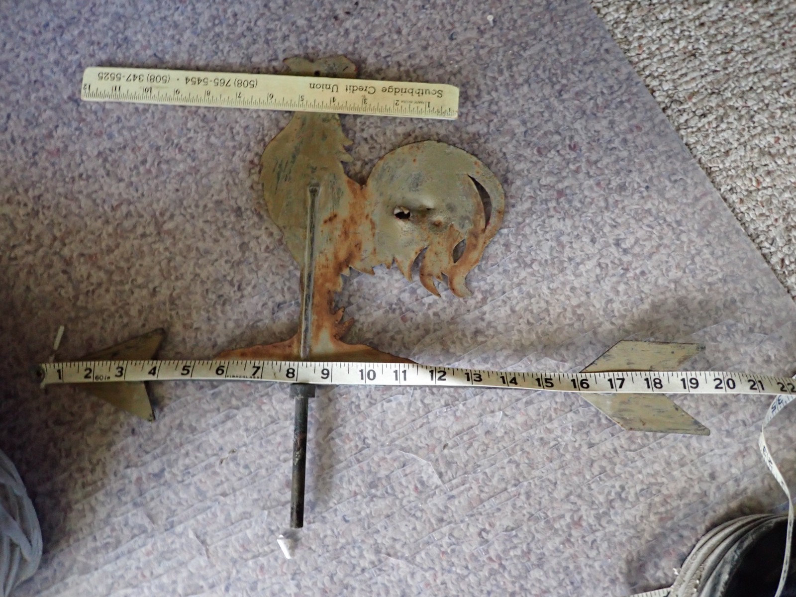 Antique rooster chicken weathervane farm Animal Metal weathervane 1800s