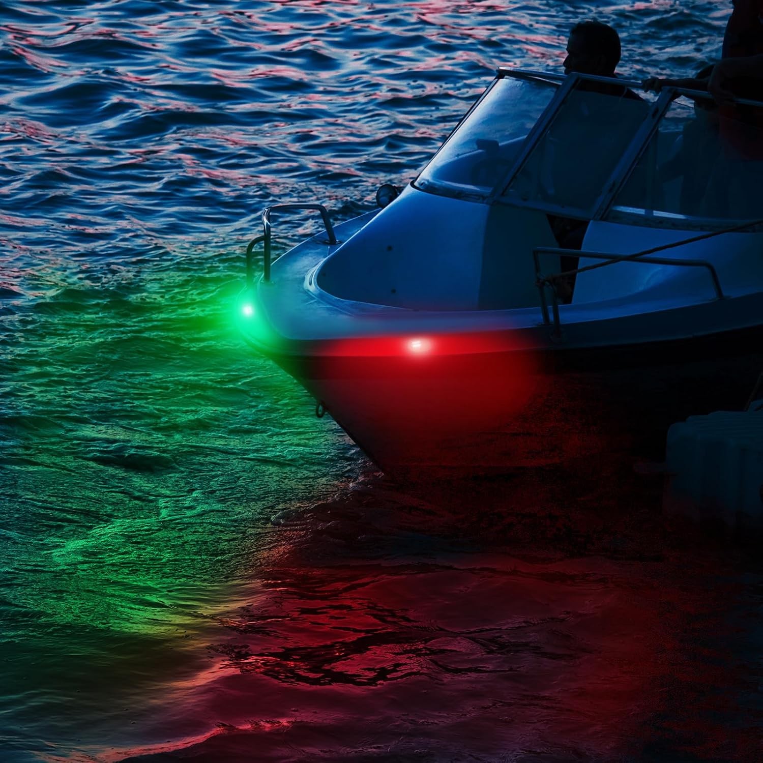 Obcursco Boat Navigation Lights, LED Red and Green Vertical Mount for Bow and St