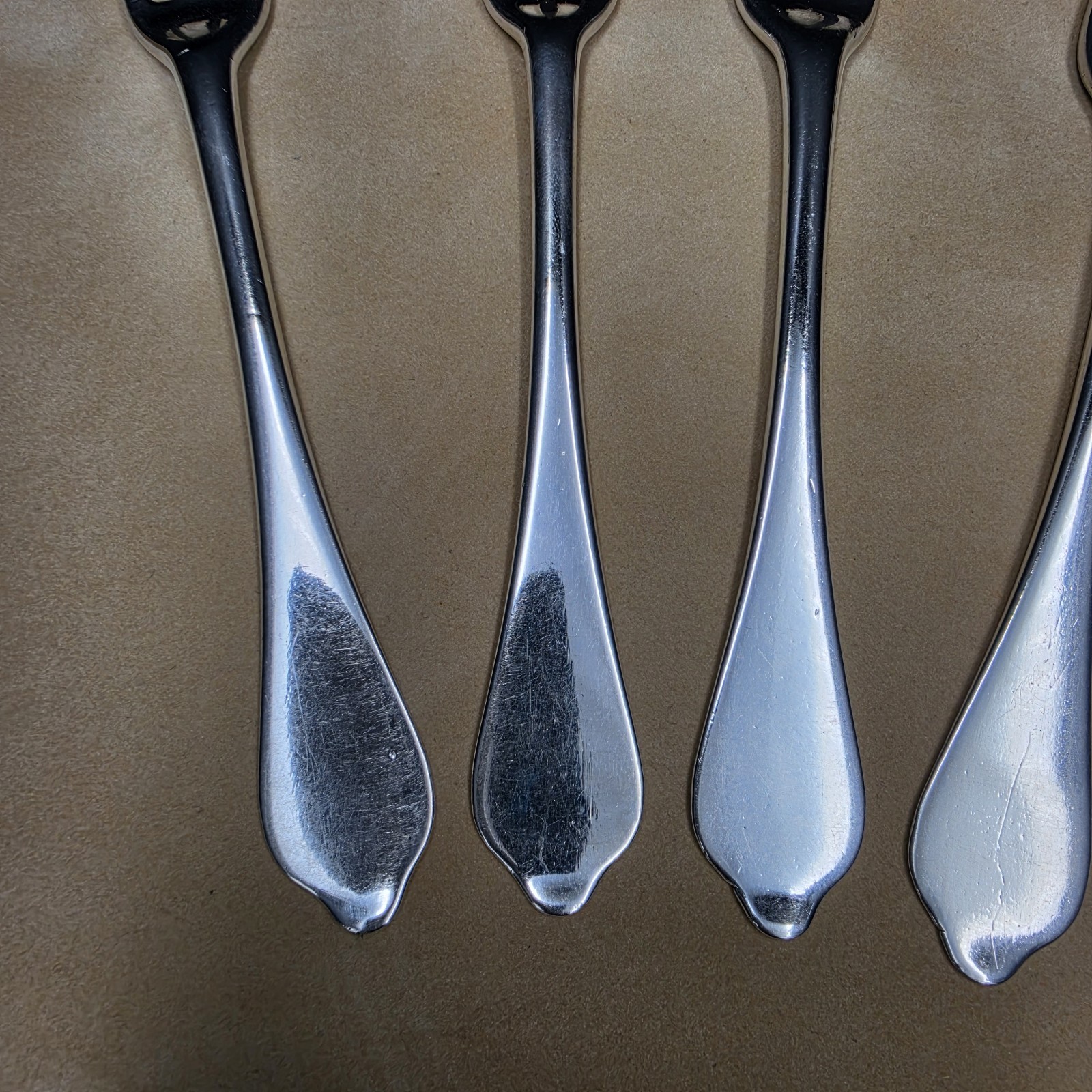 Rare 18th Century Solid Silver 5 Forks Suite, Samuel Hitchcock 1713/1719