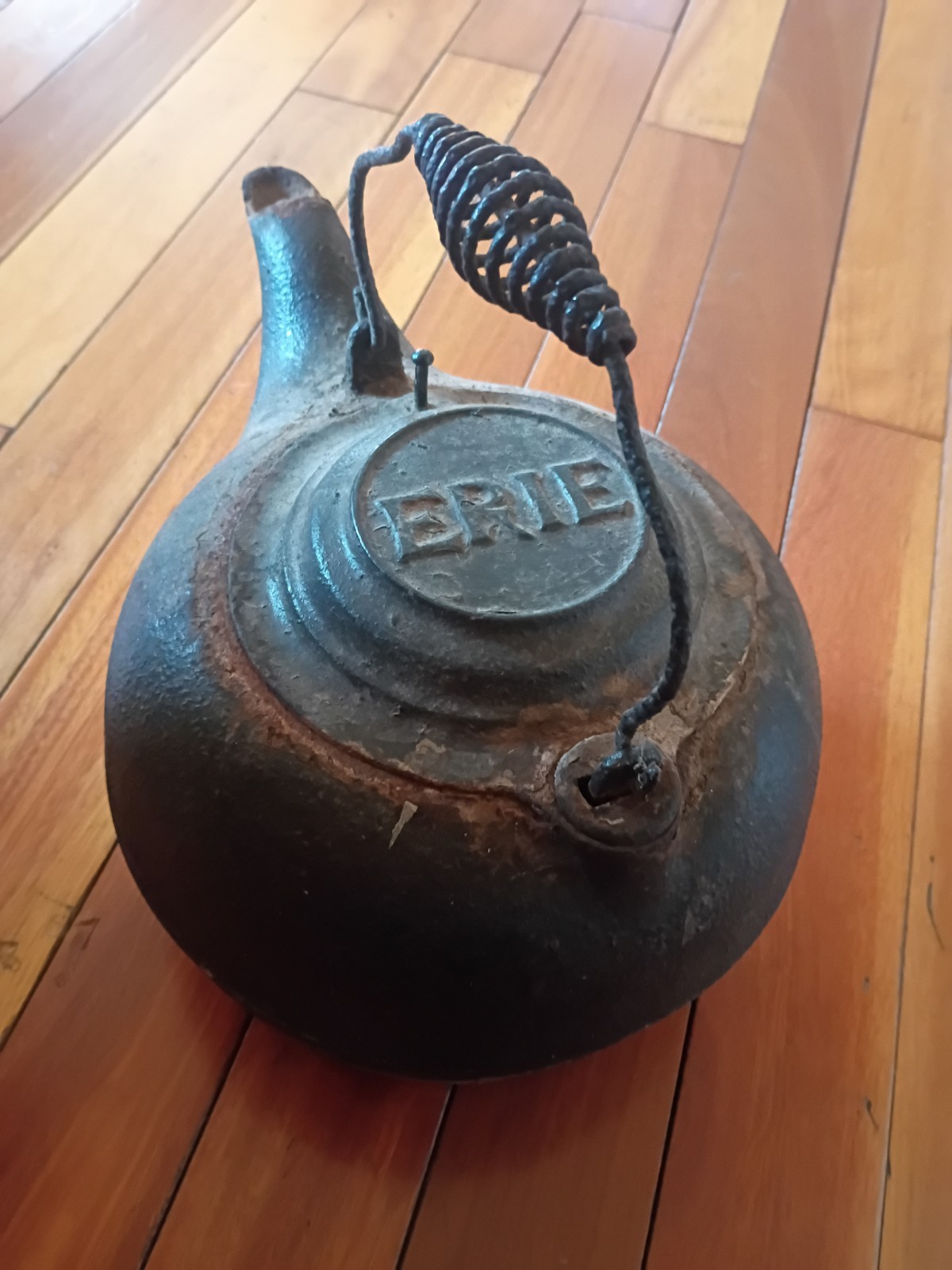 Pre Griswold Erie Cast Iron Tea Kettle Swivel Lid Pre Numbering Uncleaned Read