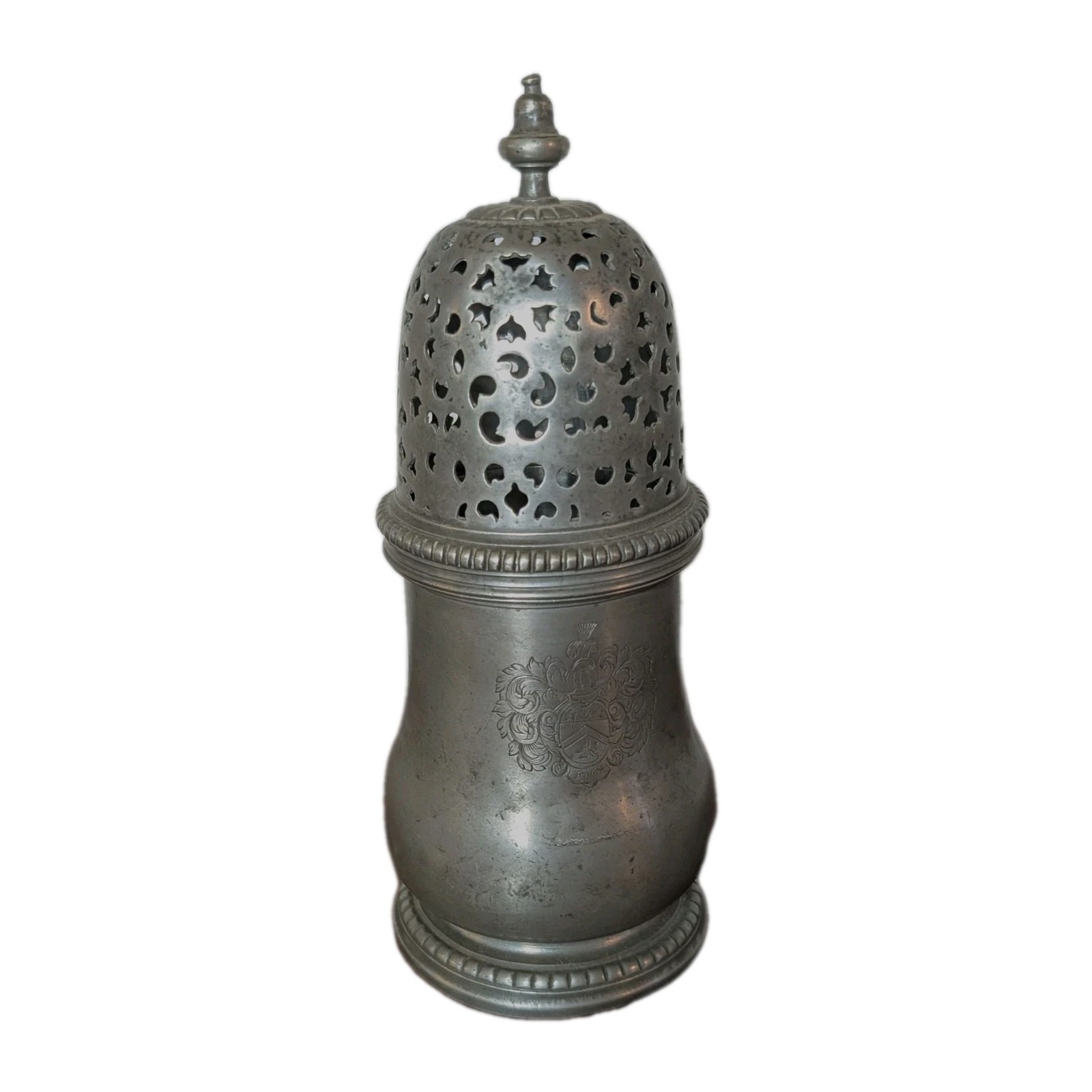 Rare Large 300 Year Old French Pewter Sugar Sifter Caster ~ Paris Circa 1701 ~