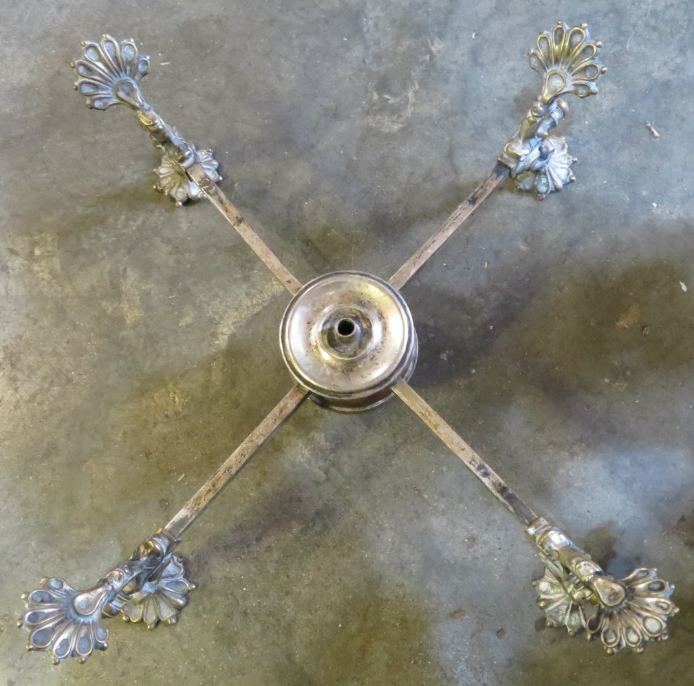 Antique Georgian Silver Plated Chafing Base with Burner (160-Gray 2)