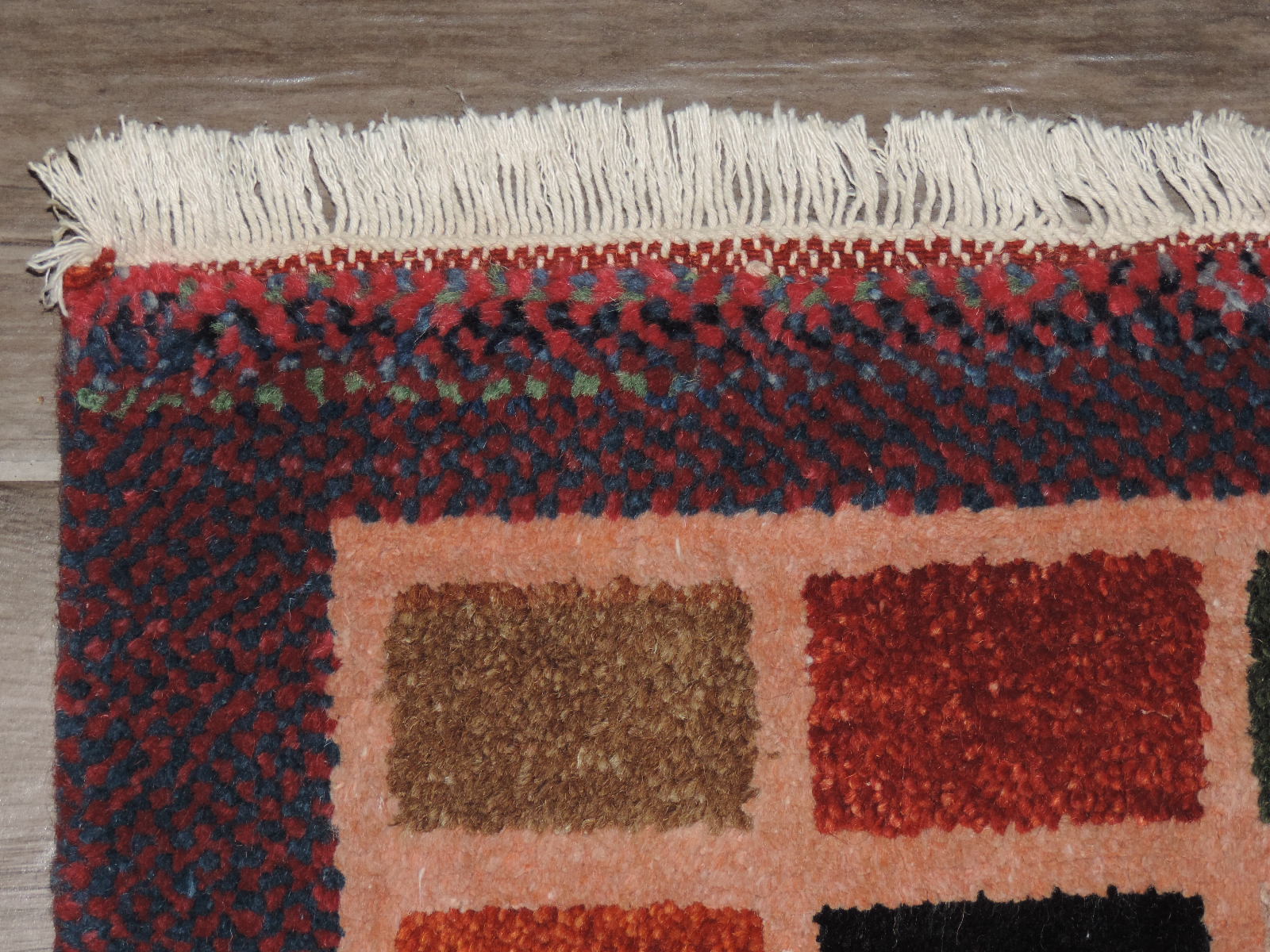 2x3ft. Handmade Thick Afghan Gabbeh Wool Rug
