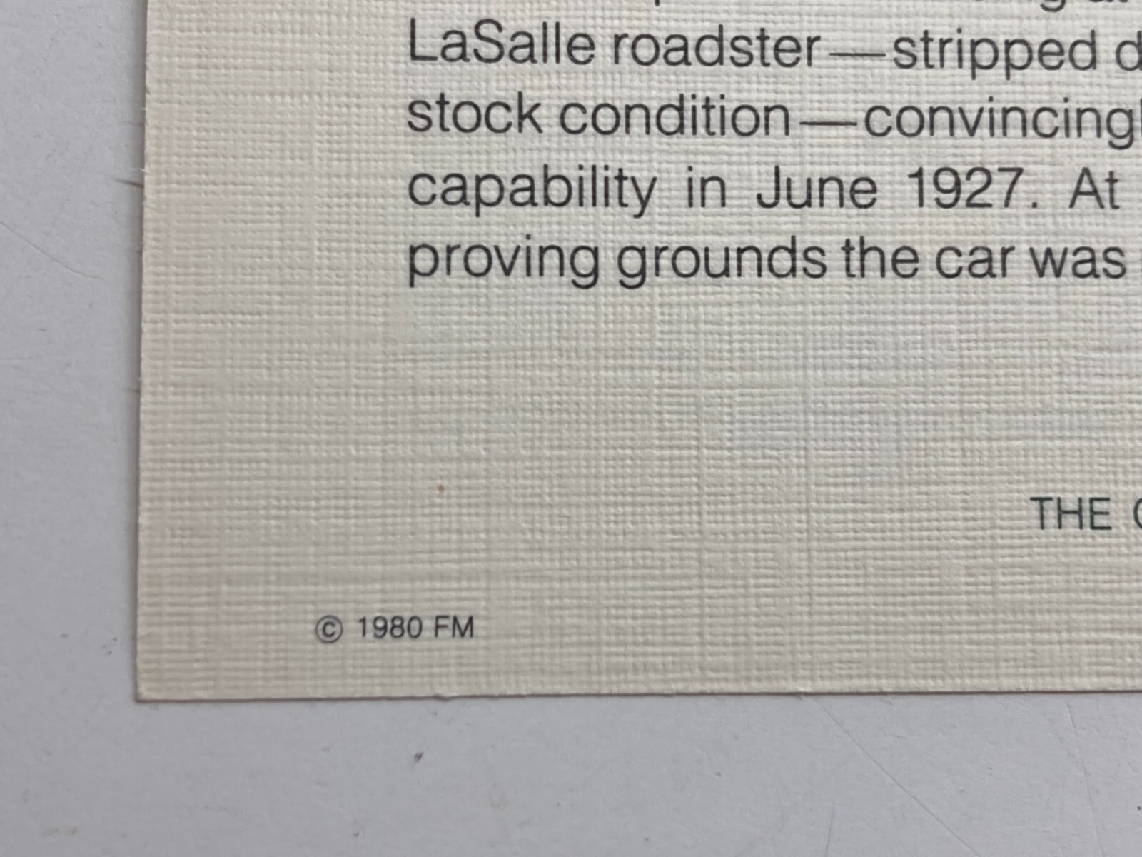 1980 Franklin Mint Classic Car Collection Silver Ingot Lasalle Deluxe sport