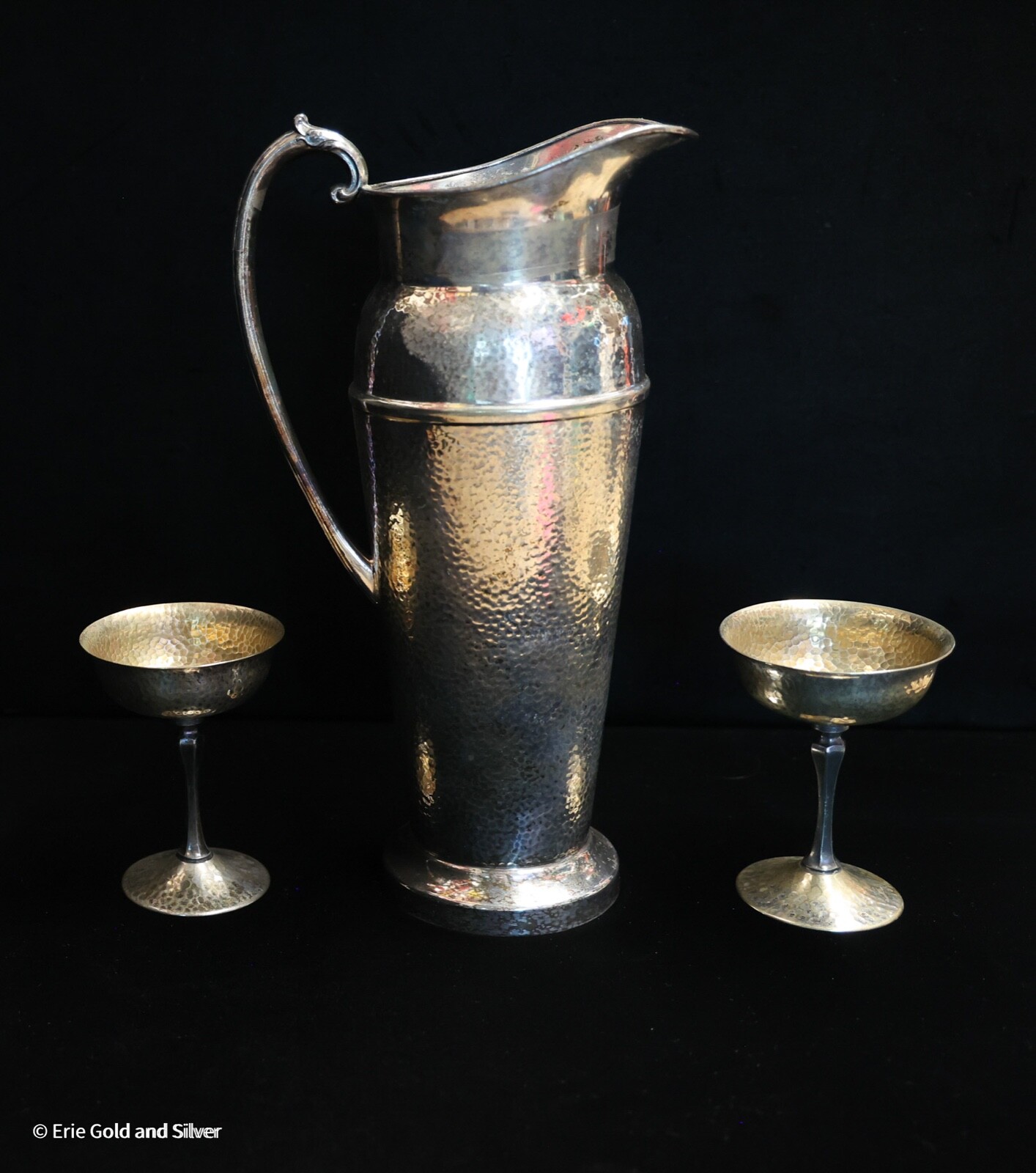 Bernard Rice’s Sons inc Apollo e.p.n.s. Pitcher & Cups 2x