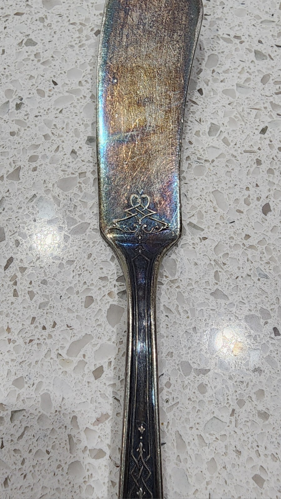 Oneida Community MARY STUART Silverplate Tudor Flat Handle Master Butter Knife
