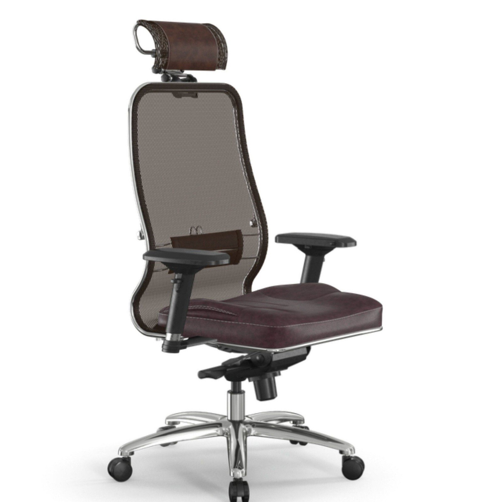 Executive Office Chair with Adjustable Headrest and Armrests Back Lumbar Support
