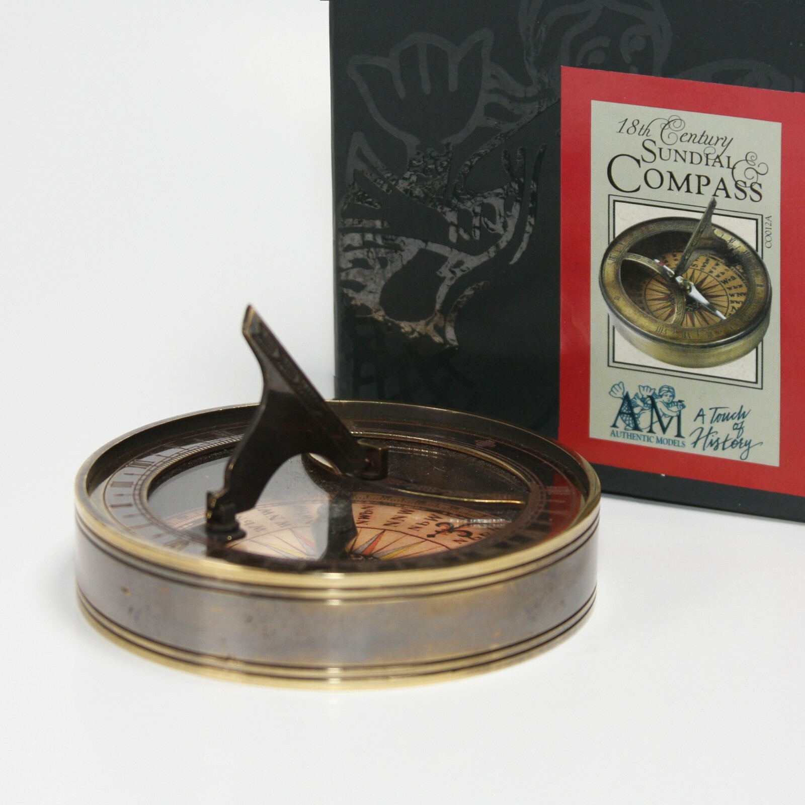 Solid Brass Captain’s Sundial Compass Gift Nautical Handmade Home Décor Compass