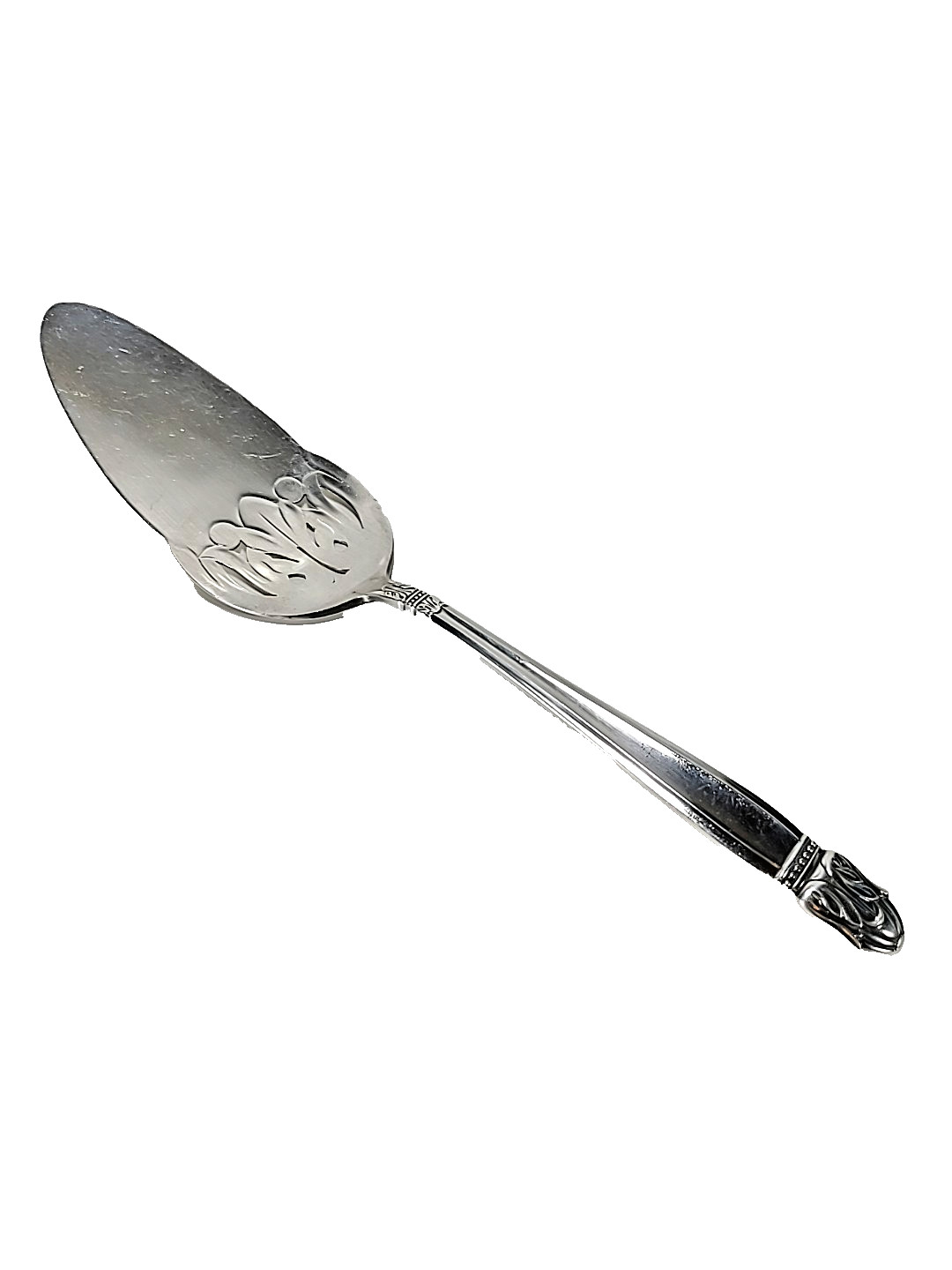 DANISH PRINCESS Rare Pierced Jelly Cake or Pie Server 1938 Silverplate 10 1/2″