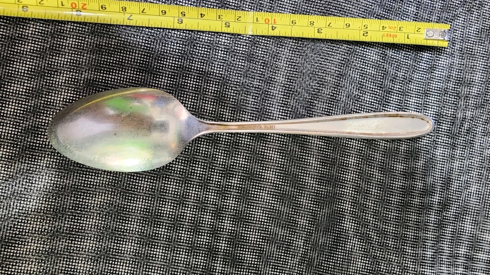👌 ONEIDA ANTIQUE c1921 GROSVENOR PATTERN SILVERPLATED TABLE SERVING SPOON 🍛🥄