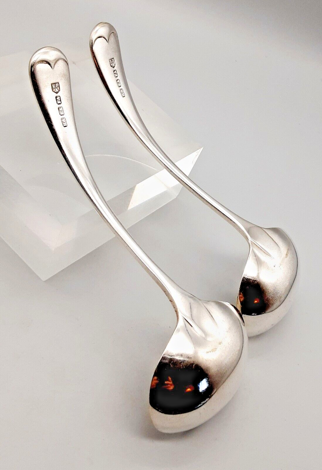 Pair Antique Atkins Bros Silver Plated EPNS Sauce or Gravy Ladles – Old English