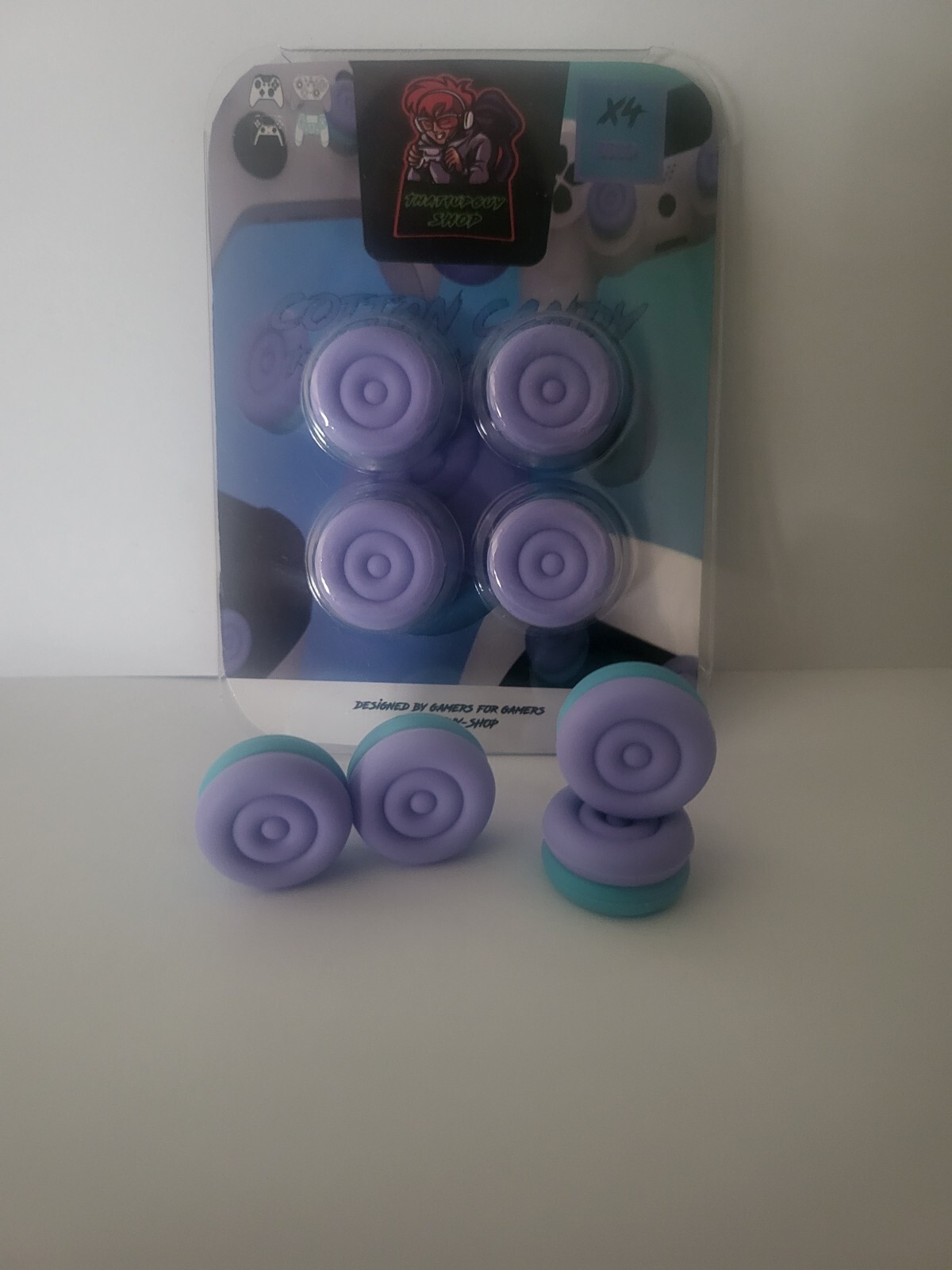 Cotton candy thumb sticks x4