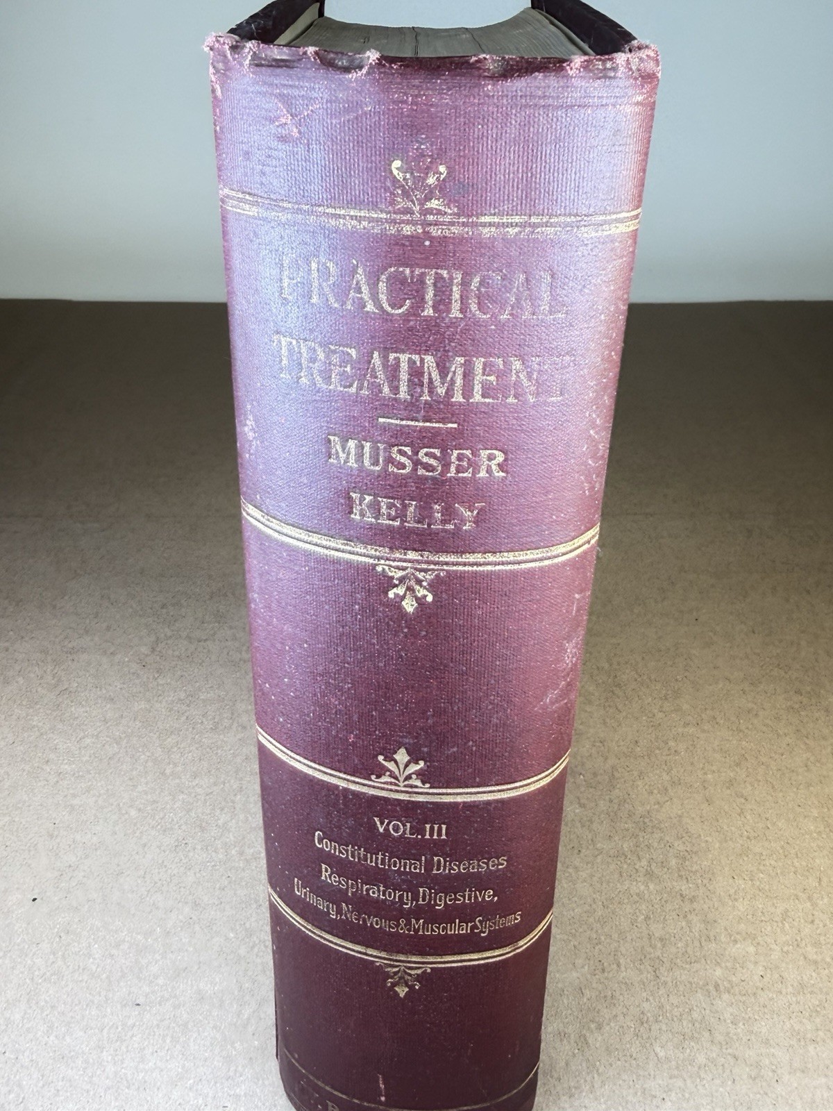 A Handbook of Practical Treatment Vol III 1914 Musser Kelly Antique Medical