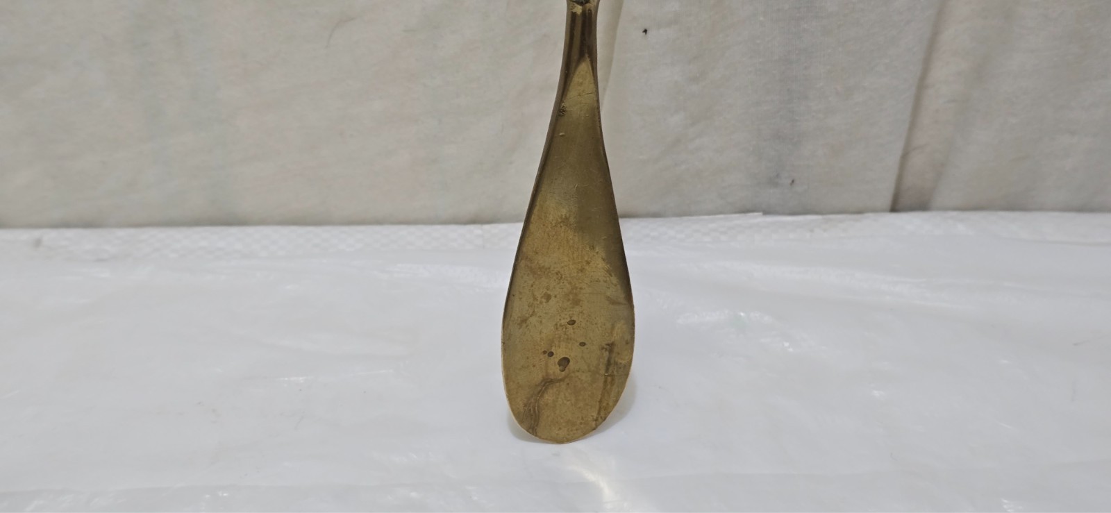 Solid Brass Horse Head equestrian long Handled Shoe Horn & hanging loop 50cm