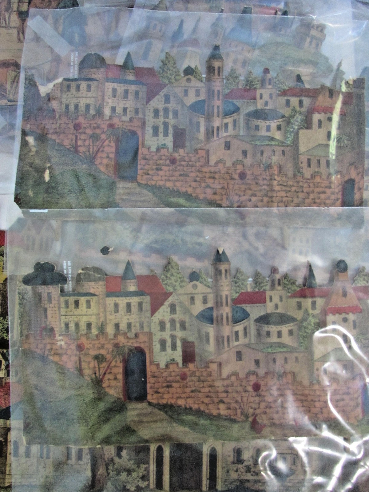 Lot 30Pc Victorian Persian Middle Eastern Play Set Village Paper Toy Persia
