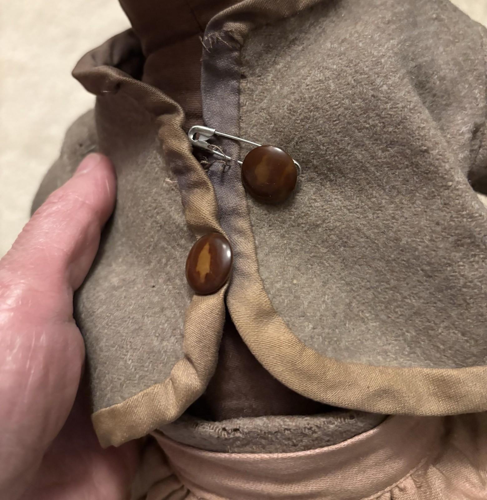 Primitive Handmade Standing Rag Doll Monkey TLC 21 in