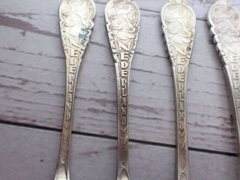 6pc VINTAGE NETHERLANDS 🇳🇱 SILVERPLATED DEMITASSE COFFEE & TEA SPOONS ☕️🍵🥄