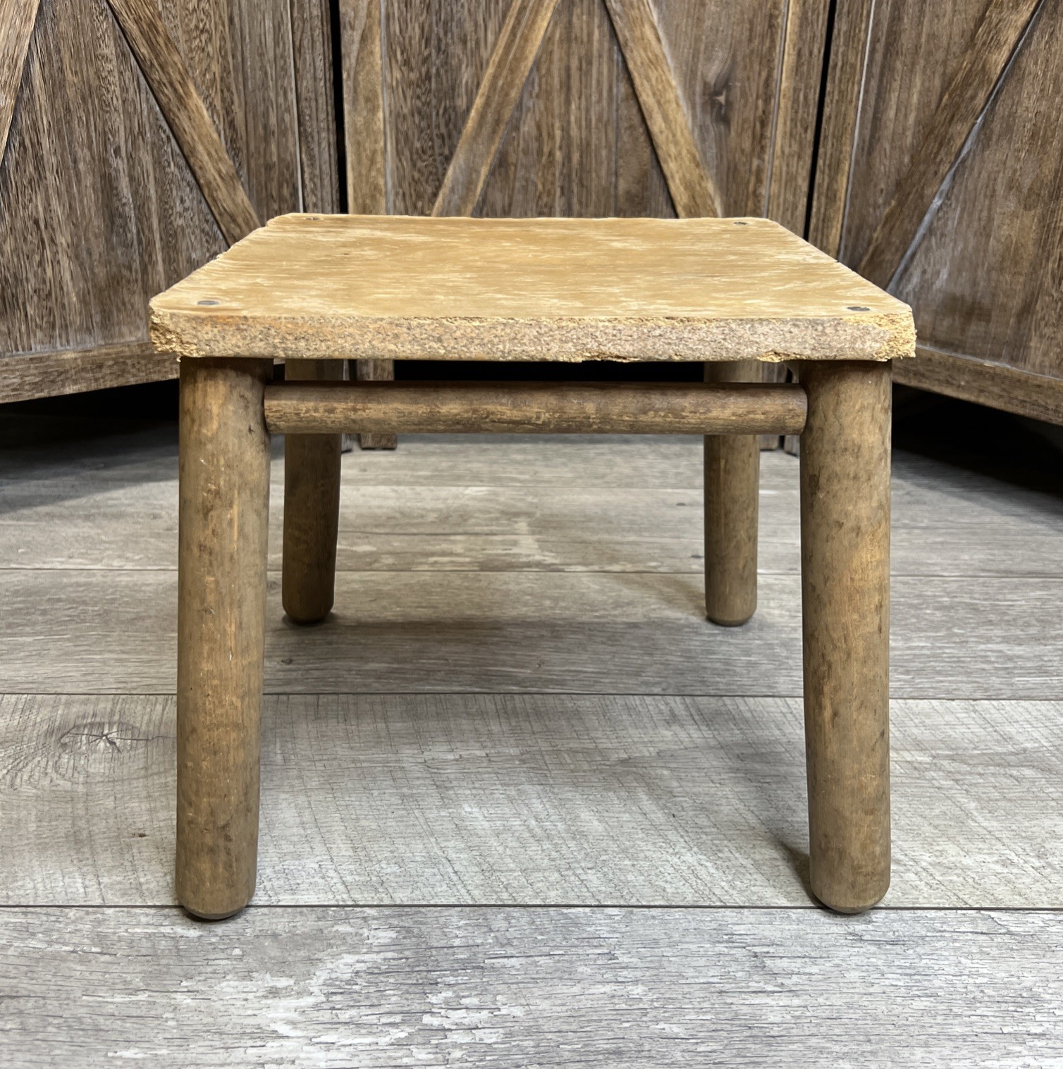 Vintage Milk Stool / Plant Stand Farmhouse Country Primitive Rustic Cottagecore